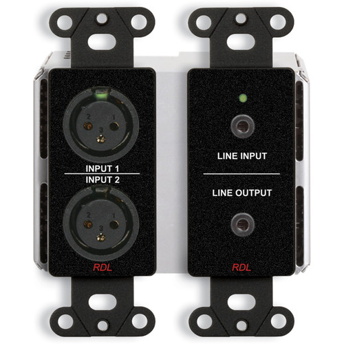 RDL DDB-BN31 4 x 4 Wall-Mounted Bidirectional Mic/Line Dante Interface (Black)