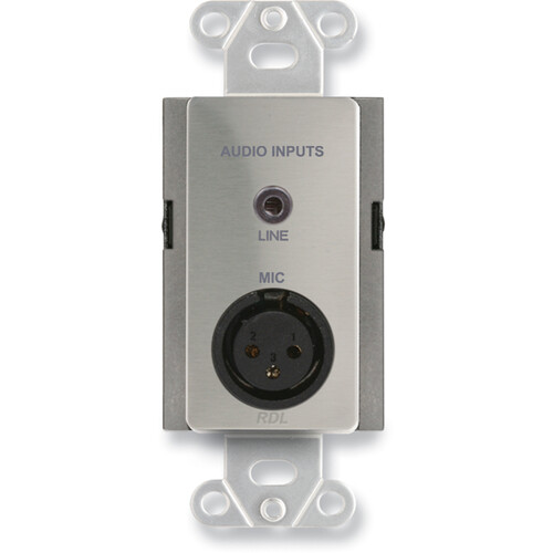 RDL Mic/Line Input Assembly - Xlr, Mini-Jack, Terminal Block - Stainless
