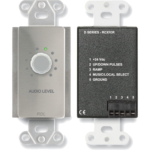 RDL DS-RCX10R Remote Volume Control for RCX-5C Room Combiner (Stainless Steel)