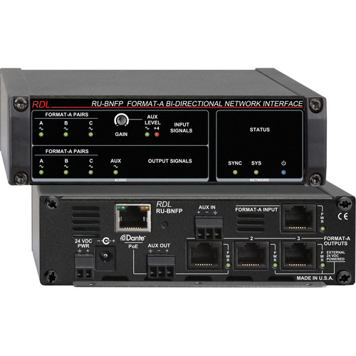 RDL RU-BNFP Format-A Network Interface (Bi-Directional, PoE)