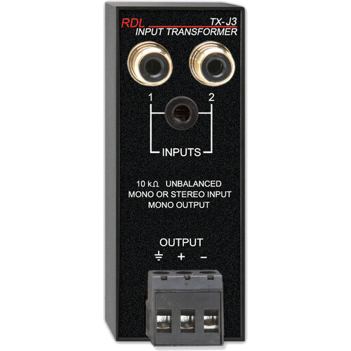 RDL TX-J3 Passive Unbalanced to Balanced Input Transformer