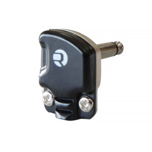 Rean 1/4" Mono Phone Plug with Low-Profile Pancake Head (Black Housing, Nickel-Plated Contacts)