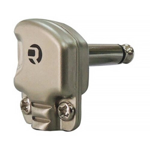 Rean 1/4" Mono Phone Plug with Low-Profile Pancake Head (Nickel Housing, Nickel-Plated Contacts)