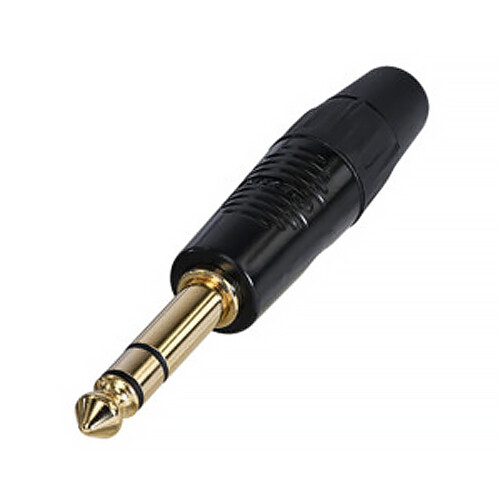 Rean Stereo 1/4" Plug (Black / Gold-Plated Contacts)