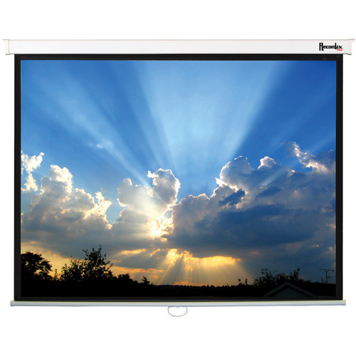 Recordex USA ReTract RSR Deluxe Manual Wall Screen with Regulated Screen Return System (50 x 67"")