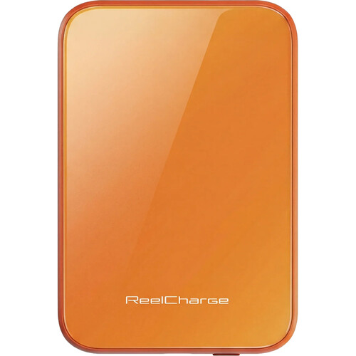 ReelCharge Tempered Glass Wireless Power Bank (5000mAh, Orange)