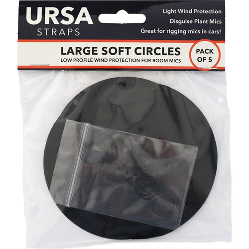 Remote Audio URSA Large Soft Circles for Lavalier Microphones (5-Pack, Black)