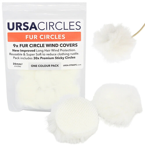 Remote Audio URSA Fur Circles Wind Covers (9-Pack, White)