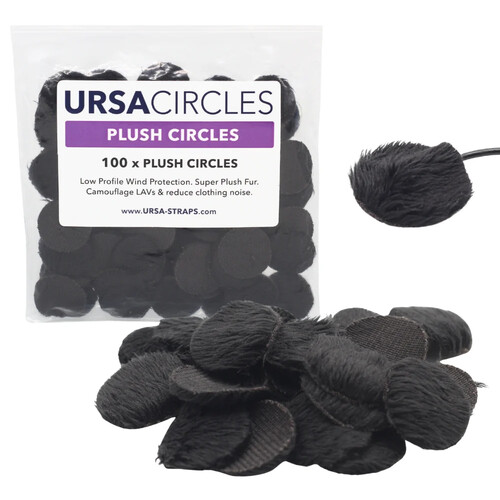 Remote Audio URSA Plush Circles (100-Pack, Black)
