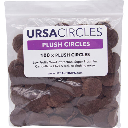 Remote Audio Ursa Plush Circles - 100-Pack (Brown)