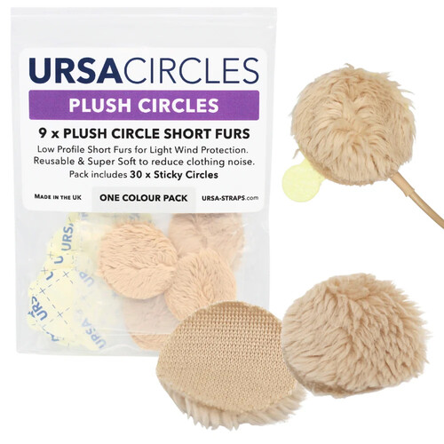 Remote Audio URSA Plush Circles with 30 Stickies (9-Pack, Beige)