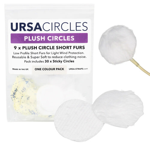 Remote Audio URSA Plush Circles with 30 Stickies (9-Pack, White)