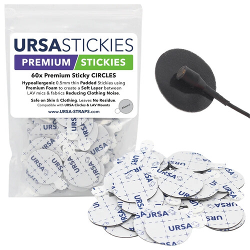 Remote Audio URSA Premium Sticky Circles (60-Pack)