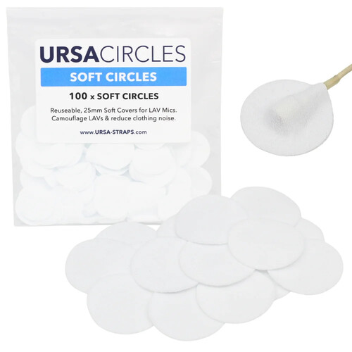 Remote Audio URSA Soft Circles Lavalier Mic Covers (100-Pack, White)