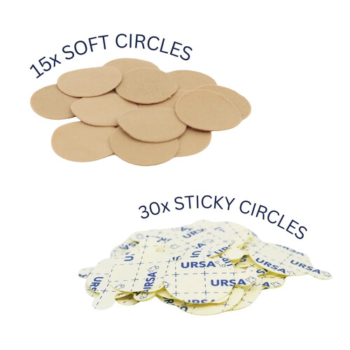 Remote Audio URSA Soft Circles Lavalier Mic Cover (15-Pack, Beige)