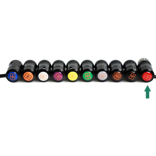 Remote Audio Color Decal for Low-Profile XLR Connector (Red)