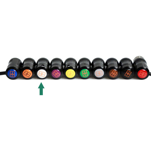 Remote Audio Color Decal for Low-Profile XLR Connector (White)
