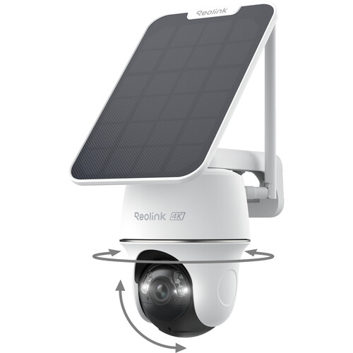 Reolink Argus B440 UHD 4K Solar-Powered Outdoor Wireless Wi-Fi Pan & Tilt Camera with Auto-Tracking, Night Vision & Spotlights