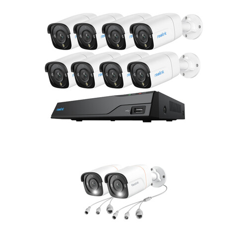 Reolink NVS16-12MB8 16-Channel 12MP NVR with 4TB HDD & Ten 12MP Bullet Cameras