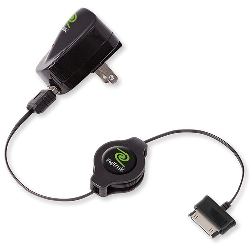 ReTrak 2.1 Amp Wall Charger + Retractable Samsung Galaxy Tablet USB Sync & Charge Cable