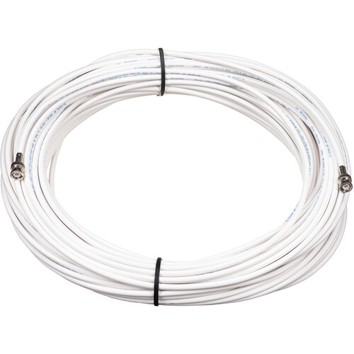 RF Venue RG8X Coaxial Cable with BNC Male Connectors (150', White)