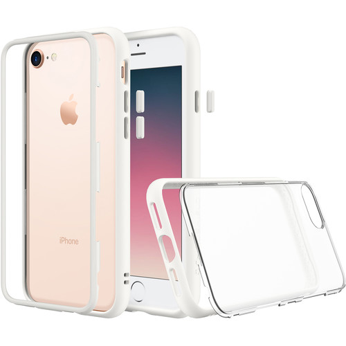 RhinoShield Mod Case for iPhone 7/8 (White, Clear Backplate)