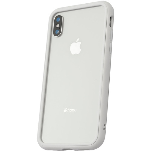 RhinoShield Mod Case for iPhone X (White, Clear Backplate)