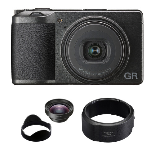 Ricoh GR III Digital Camera with GW-4 Wide Conversion Lens Kit
