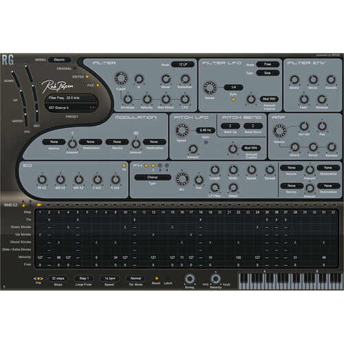 Rob Papen RG Rhythm Guitar Groove Sequencer Virtual Instrument Plug-In
