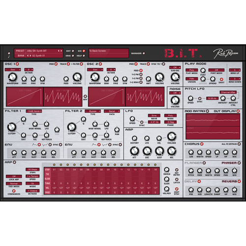 Rob Papen B.I.T. Analog-Modeled Synthesizer Virtual Instrument (Download)