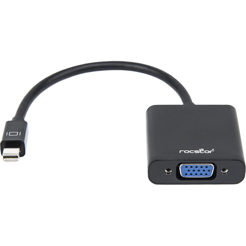 Rocstor Mini DisplayPort Male to VGA Female Adapter (6", Black)