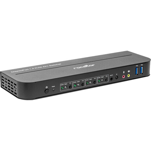 Rocstor SolidKVM SK04 DisplayPort 1.4 and USB 3.0 KVM Switch