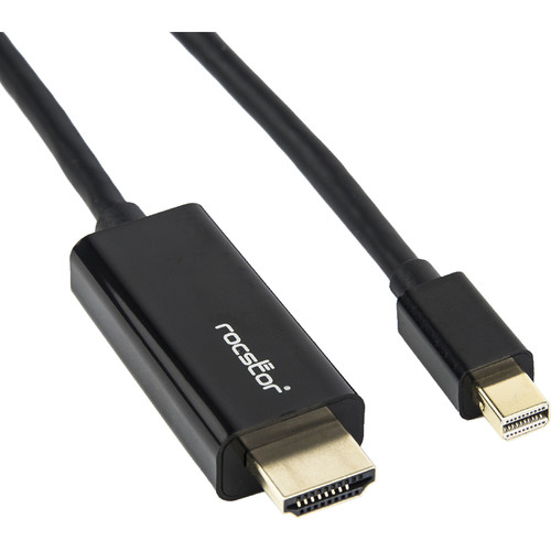 Rocstor Rocpro Mini DisplayPort Male to HDMI Male Cable (8.5', Black)