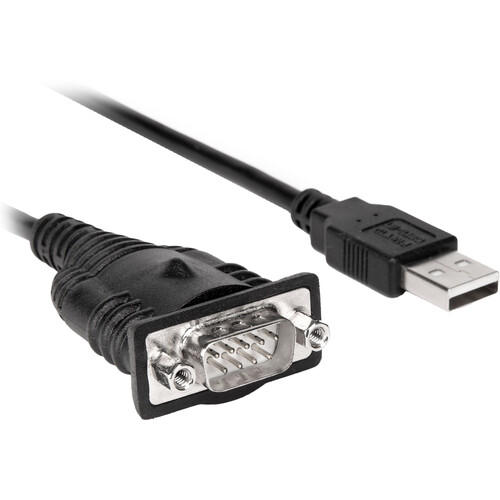 Rocstor USB to Serial Cable with FTDI and COM Port Retention (Black, 1')