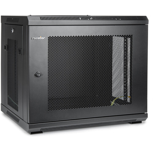 Rocstor Solidrack 9U Rack Vented Enclosure (Black)