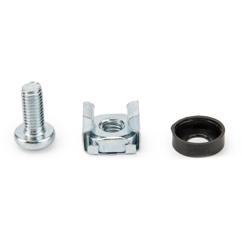 Rocstor M5 Rack Screw & Cage Nut (20-Pack, Zinc Plated Silver)