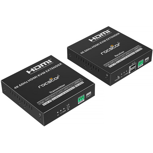 Rocstor TrueReach TR20 4K60 HDMI over Ethernet KVM Extender Kit (394')