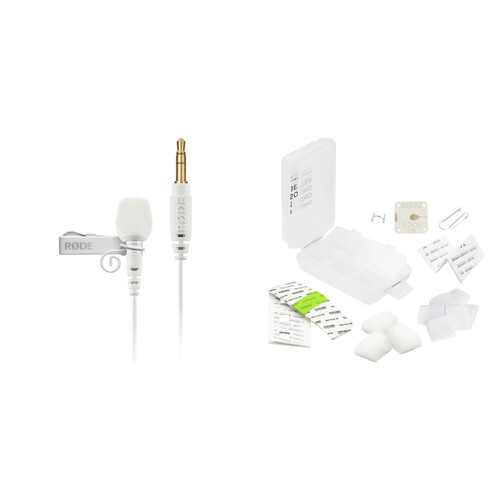 RODE Lavalier GO Omnidirectional Lavalier Microphone with Hiding Kit (White)