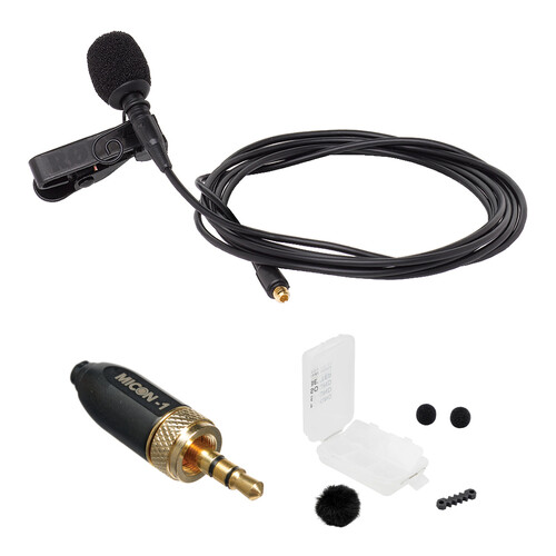 RODE Lavalier Microphone with Locking 3.5mm Sennheiser Adapter & Outdoor Kit (Black)