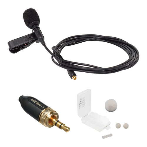 RODE Lavalier Microphone with Locking 3.5mm Sennheiser Adapter & Outdoor Kit (Black, White)