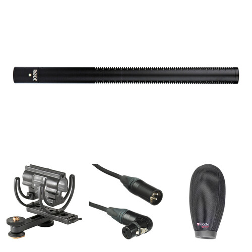 RODE NTG3B Moisture-Resistant Shotgun Microphone Kit with Shoe Shockmount, Windshield, and XLR Cable (Black)