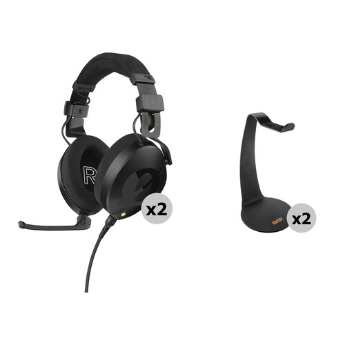 RODE NTH-100M Professional Over-Ear Headset Kit with Desktop Stand (2-Pack)