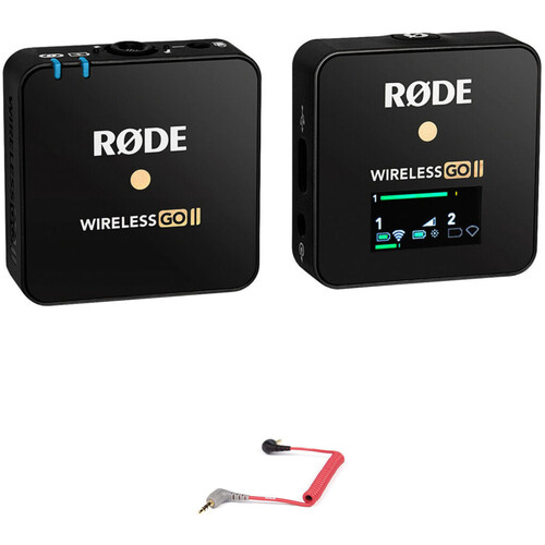 RODE Rode Wireless GO II Single Compact Digital Wireless Microphone System/Recorder with SC7 Cable for Smartphone Kit