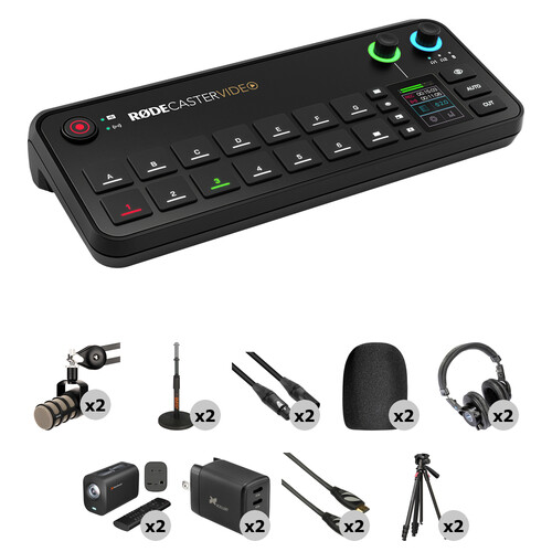 RODE RODECaster Video All-in-One Production Console 2-Camera Podcasting Kit