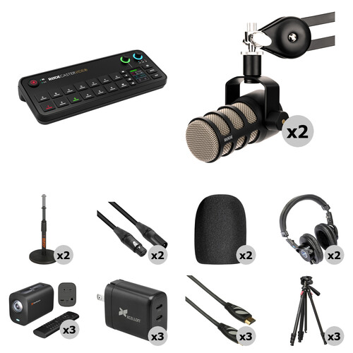 RODE RODECaster Video All-in-One Production Console 3-Camera Podcasting Kit