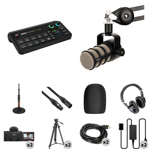 RODE RODECaster Video S All-in-One Production Console 2-Camera Podcasting Kit
