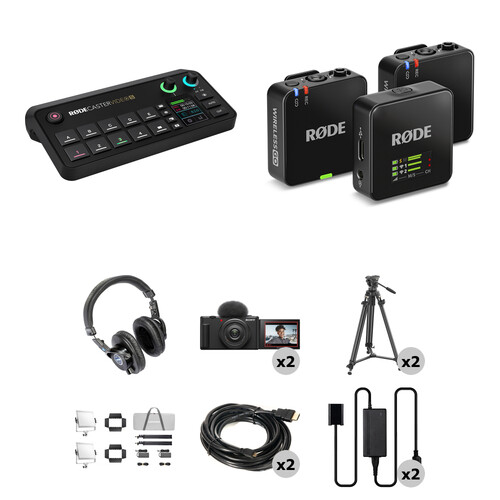 RODE RODECaster Video S All-in-One Production Console 2-Light 2-Camera Creator Kit