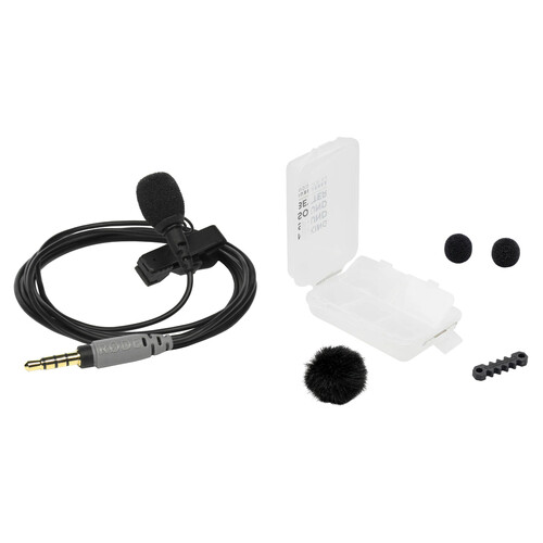 RODE SmartLav+ Lavalier Condenser Microphone with Outdoor Kit for Smartphones