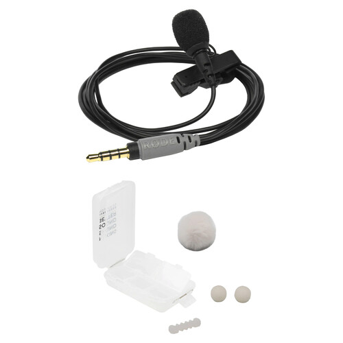 RODE SmartLav+ Lavalier Condenser Microphone with Outdoor Kit for Smartphones (White)