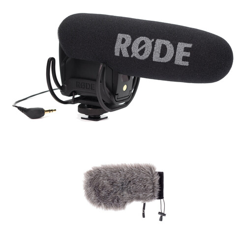 RODE VideoMic Pro Camera-Mount Shotgun Microphone Kit with Auray Custom Windshield